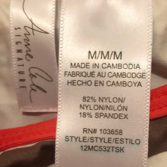 🆕 Anne Cole Striped Stretchy Cover Up Mini-Dress (Nylon & Spandex). NWT - Picture 9 of 12